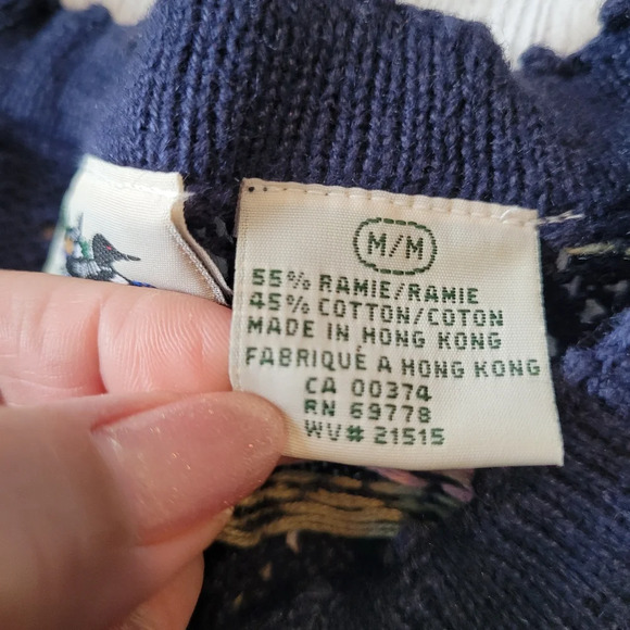 Northern Reflections Vintage Hong Kong •Sz Medium• Cottagecore Grandma Sweater - Picture 3 of 7